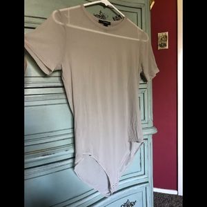 Forever 21 sheer grey bodysuit